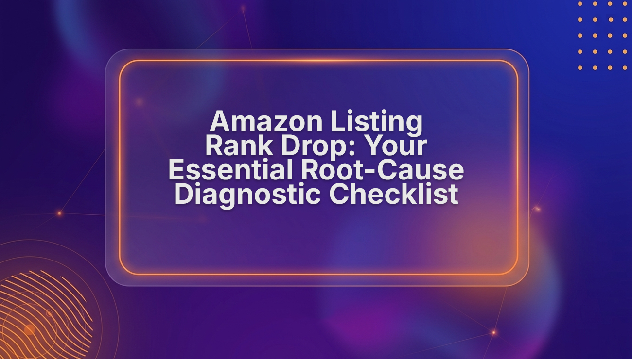 amazon listing rank drop