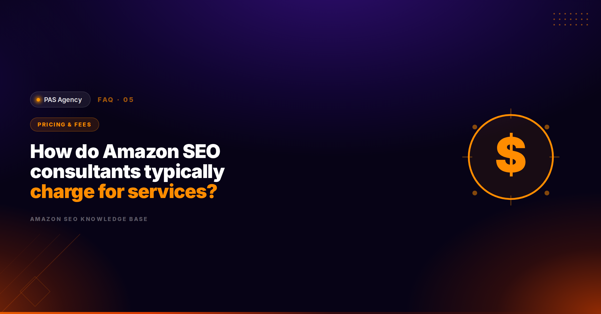How do amazon consultants usually charge for their services?