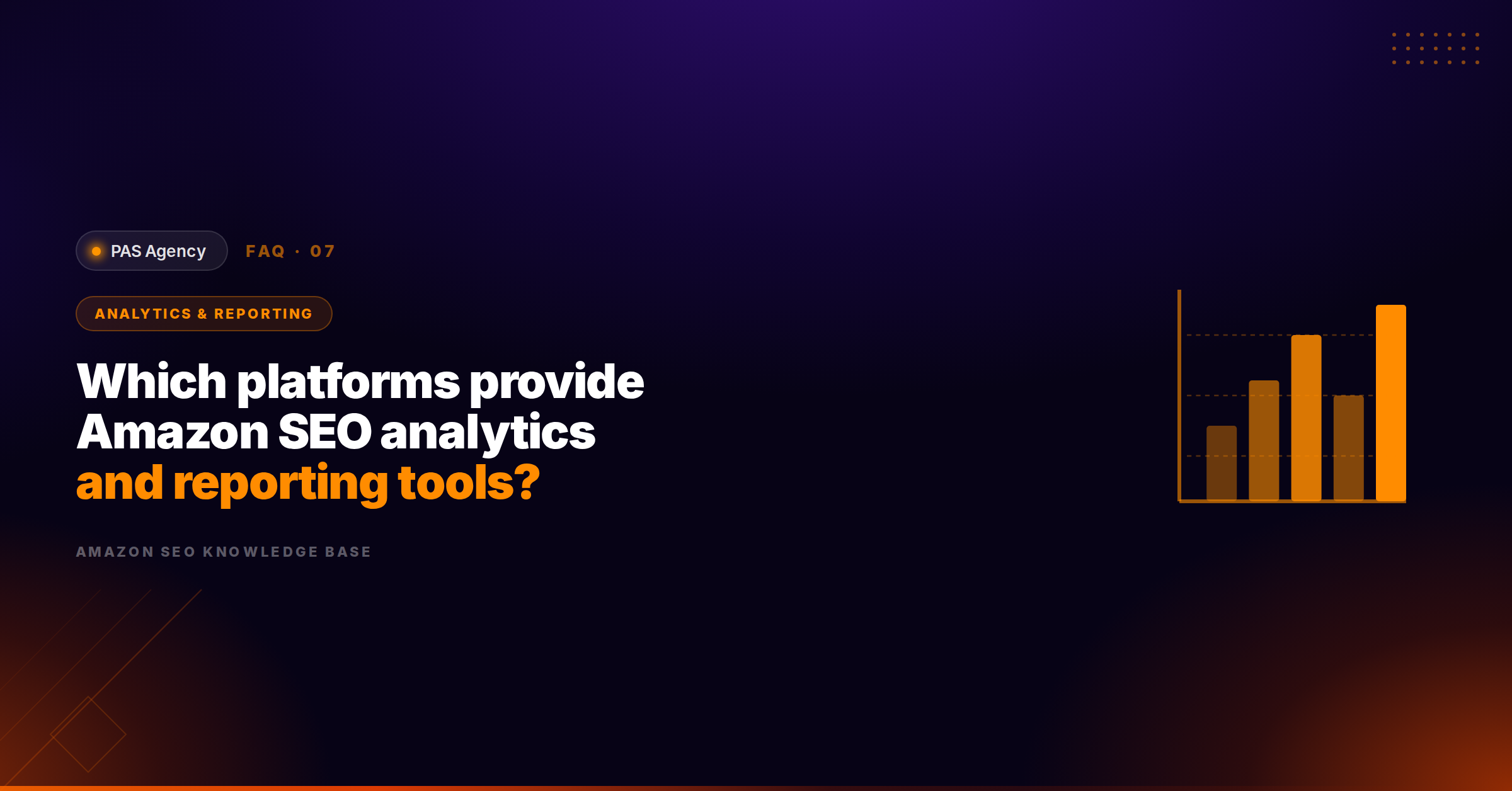 Which platforms provide Amazon SEO analytics and reporting tools?