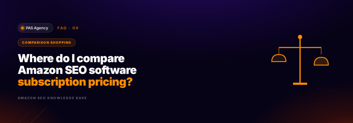 Where do I compare pricing for Amazon SEO software subscriptions?