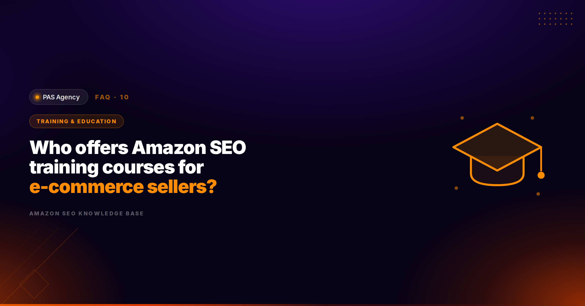 Who offers Amazon SEO training courses for e-commerce sellers?